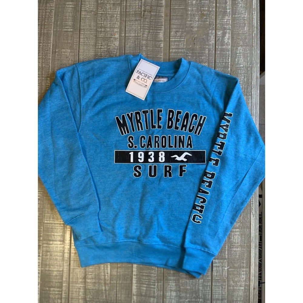 Myrtle Beach Sweatshirt Adult Small South Carolina Surf‎ Shop Blue Pullover NWT